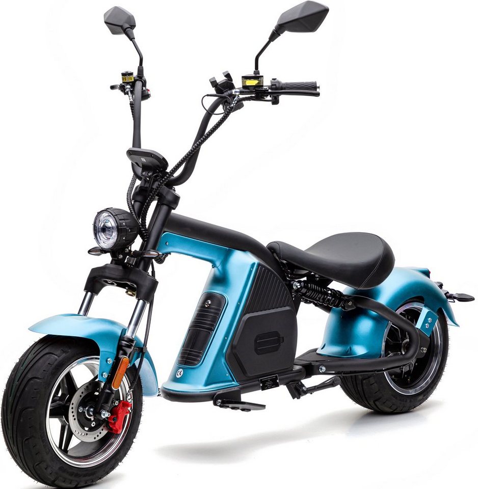 ➡️ECONELO E-Motorroller »CHOPPER kaufen 8«, Lenkrad W, PXD km/h, höhenverstellbar 2000 45